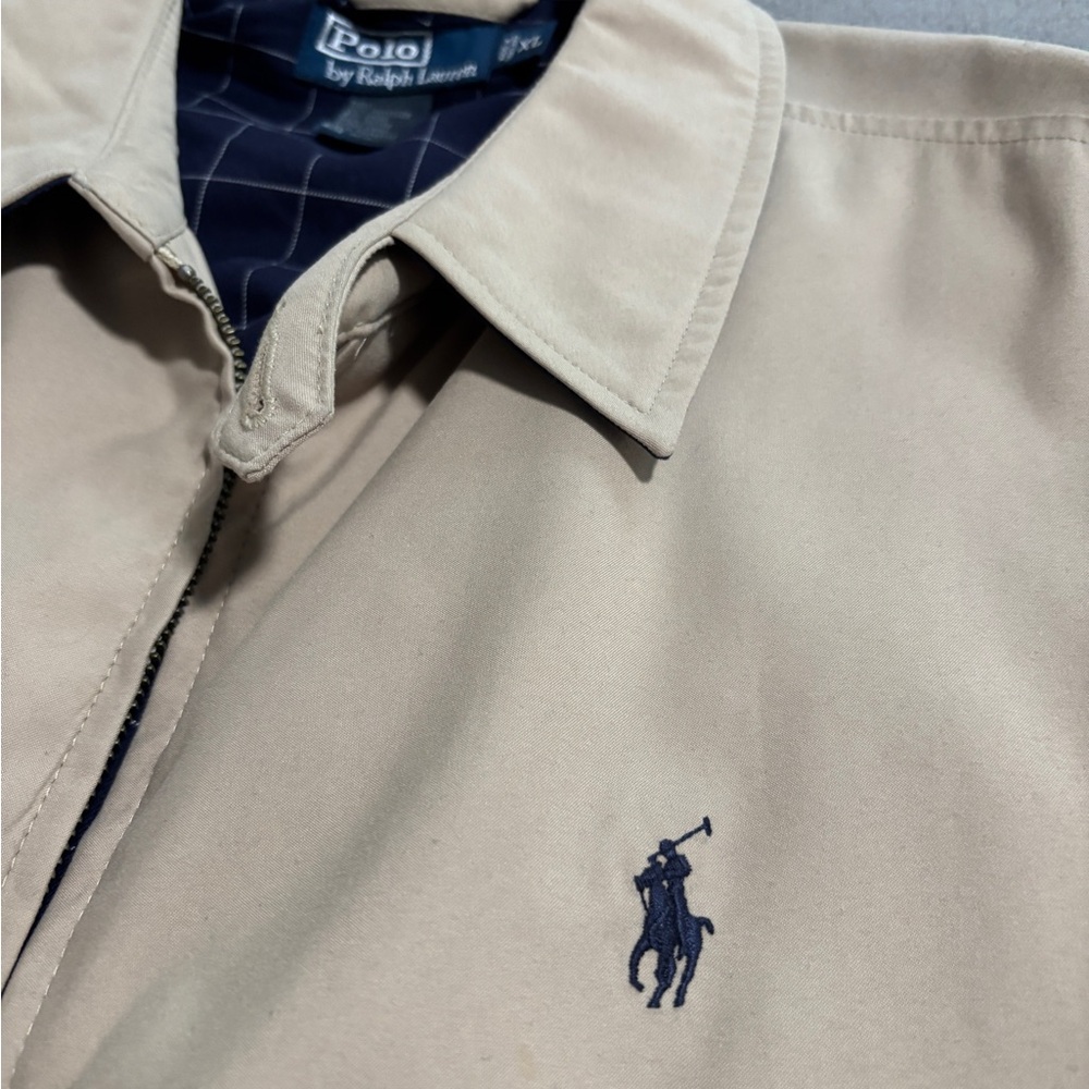 Ralph Lauren Tan Jacket with Navy Lining
